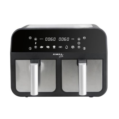 FREIDORA ELECTRICA SIN ACEITE AIWA (AW-FA244I) 8 Lts. 2600 Wts. NEGRO 2 CANASTAS