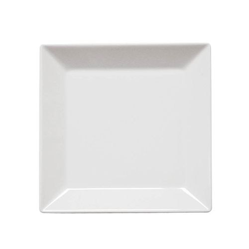 PLATO LOZA POSTRE OXFORD (1124482) CUADRADO BLANCO 20cm.