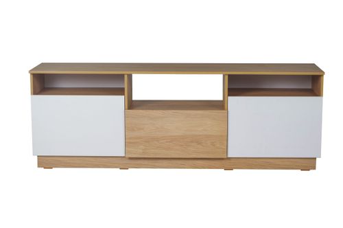 RACK TV RICCHEZZE (3-47-354-89) MESINA MUNDIAL HICKORY/BLANCO TEXTURIZADO