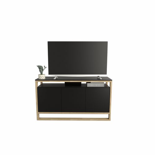 RACK TV TABLE´S (4200-CON) 1.33 Mts. OLMO F./NEGRO M.