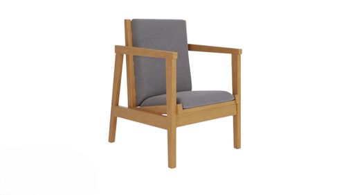 SILLON LIVING INMACOL (154-1) ESCANDINAVO 1 CUERPO MIEL TAP. ALPHA GRIS