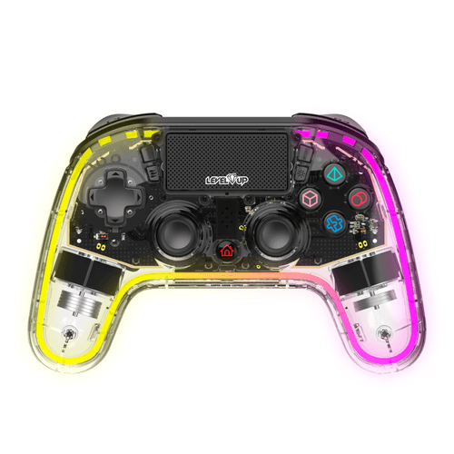JOYSTICK P/PS4 LEVEL-UP (213300027) BUSHMASTER TRANSPARENTE PS3/PC