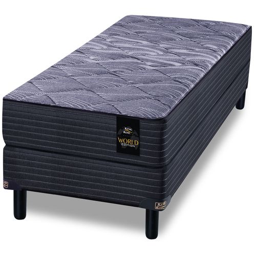 CONJ. SOMMIER RESORTE 80x190 KING KOIL DEVON BOX GRIS