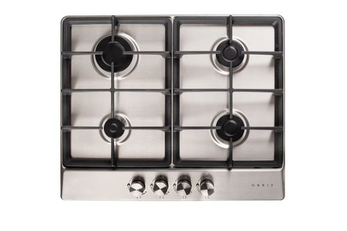 ANAFE A GAS 4 HOR. EMPOTRAR ORBIS (724AZ3) AC. INOX REJA FUNDICION MG