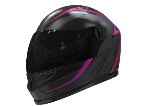 CASCO P/MOTO INTEGRAL VERTIGO (6331) L V32 INFLUENCE FUCSIA/NEGRO MATE