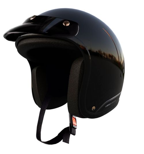 CASCO P/MOTO JET VERTIGO (6489) S V10 FLUID NEGRO BRILLANTE