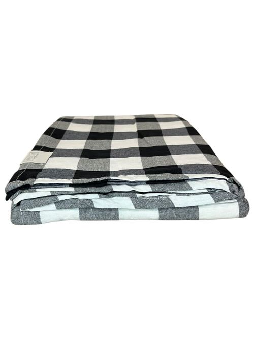 MANTEL TELA RECTANGULAR BRESCIA (126-20) 150x200 cm. TUSOR A CUADROS 100% ALG.