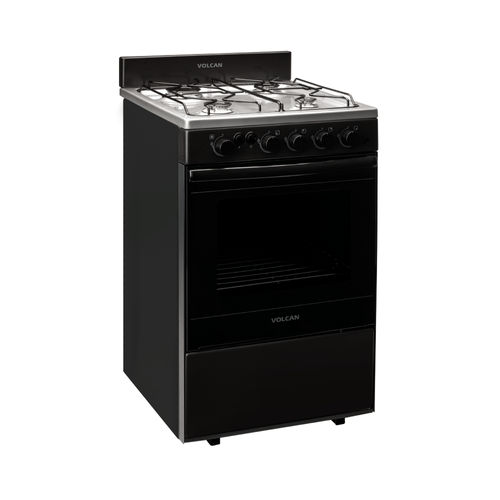 COCINA A GAS 4 HORNALLAS VOLCAN (87665V) GRAFITO INOX MG 55 cm.