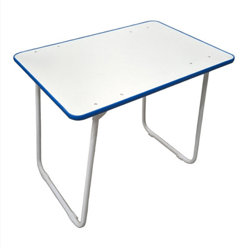 MESA DE MADERA BONO PLEGABLE C/FILO AZUL 70x50 cm.
