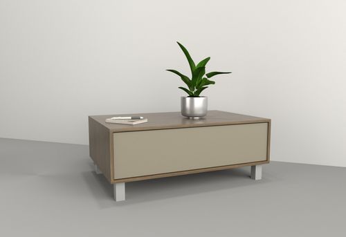 MESA CENTRO TABLE´S (2021-CNG) CON CAJON NOGAL L./GRIS C.