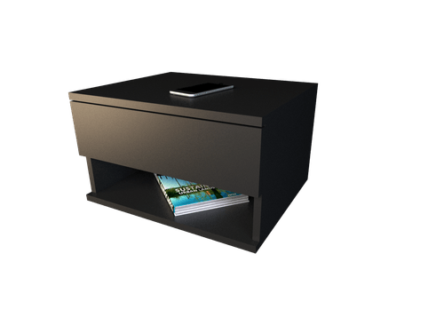 MESA DE NOCHE TABLE´S (6448-NEG) FLOTANTE NEGRO M.