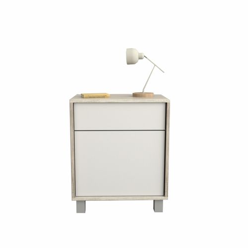 MESA DE NOCHE TABLE´S (6426-NCE) 1 CAJON 1 PUERTA NEVADO/EVEREST