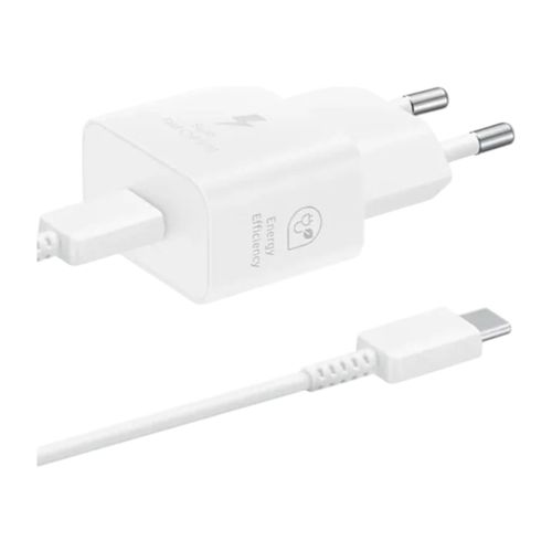 CARGADOR USB "C" SAMSUNG (EP-T2510XWSGAR) 25W WHITE C/CABLE