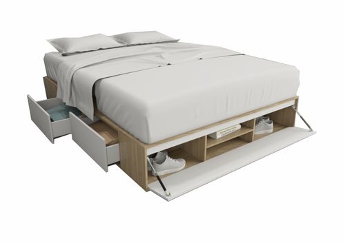 BOX 160 cm. TABLE´S (6443-COE) 4 CAJ 1PTA REV OLMO F./EVEREST