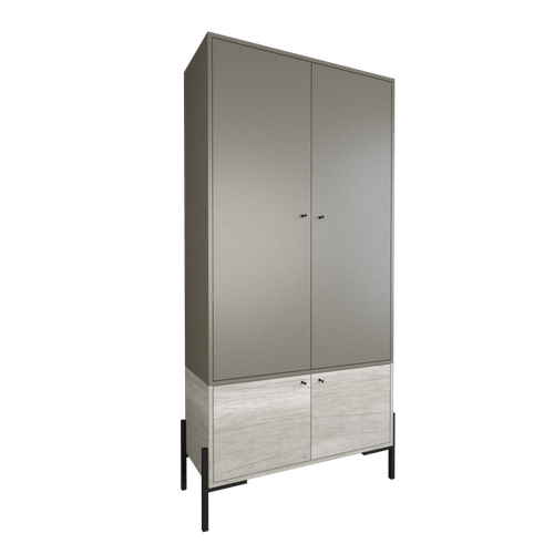 ESTANTERIA TABLE´S (4254-GCN) CERRADA 4 PUERTAS GRIS C./NEVADO