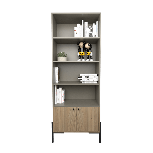 ESTANTERIA TABLE´S (4256-CGO) 2PTA GRIS C./OLMO F.