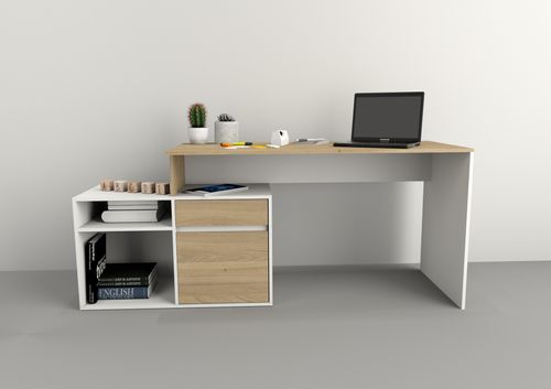 ESCRITORIO TABLE´S (3048-COE) CON MUEBLE BAJO OLMO F./EVEREST
