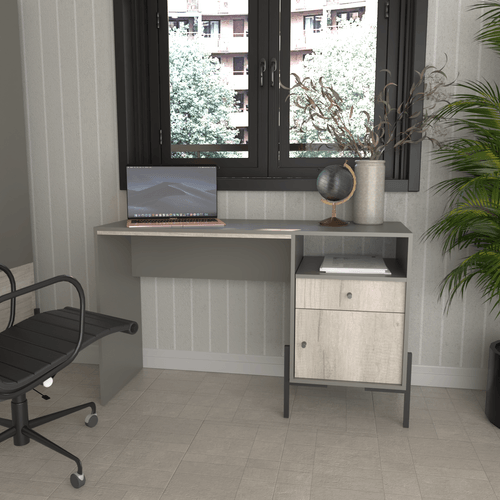 ESCRITORIO TABLE´S (4255-GCN) 1CAJ 1PTA GRIS C./NEVADO