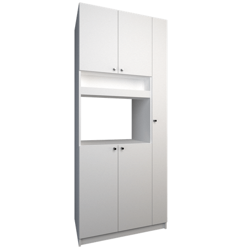 MUEBLE ARMARIO P/COCINA TABLE´S (3086-BM) DESPENSER ESCOBERO BLANCO