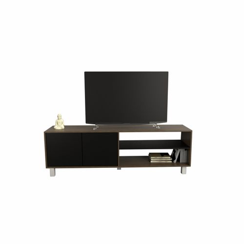 RACK TV TABLE´S (4100-CNN) HASTA 75 2 PUERTAS NOGAL L./NEGRO M.