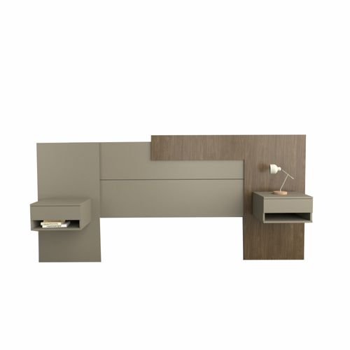 RESPALDO 1.40 Mts. TABLE´S (6446-CNG) ADAPTABLE 1.40 A 1.60 NOGAL L./GRIS C.