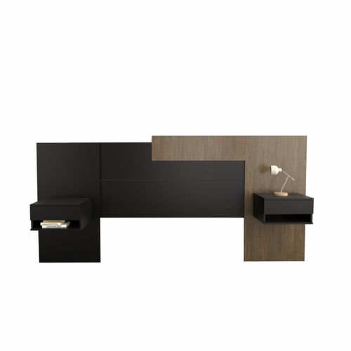 RESPALDO 1.40 Mts. TABLE´S (6446-CNN) ADAPTABLE 1.40 A 1.60 NOGAL L./NEGRO M.