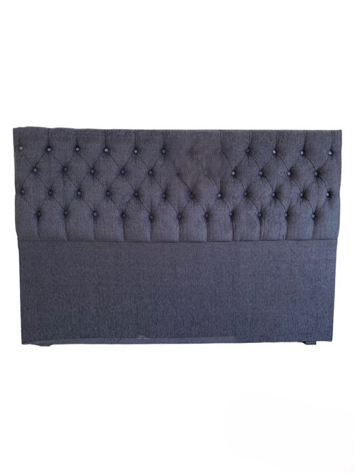 RESPALDO 1.80 Mts. EL MADERO (CAPITONE ROMBO) RUSTICO CHENILLE FIDEL GRIS OSCURO