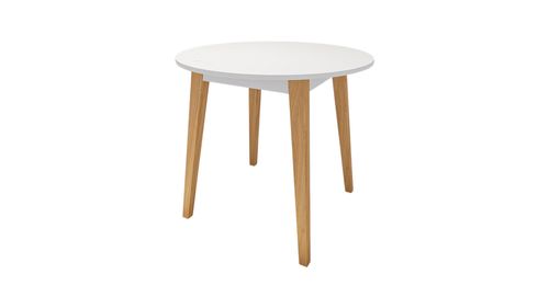 MESA COMEDOR INMACOL (158-3) NORWAY CASTAÑO/BLANCO REDONDA 0.90 Mts.