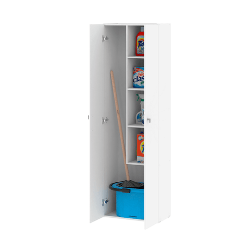 MUEBLE ARMARIO P/COCINA DIELFE (E062-B) 2 PUERTAS ESCOBERO BLANCO