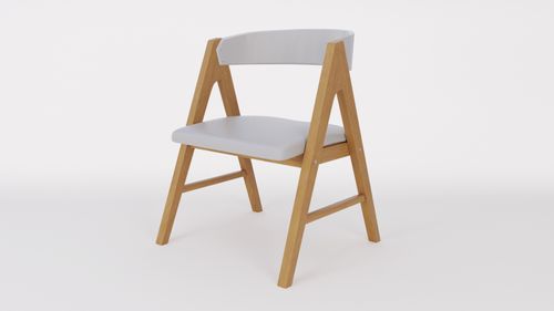 SILLA MADERA INMACOL (156-1) x 1 NORDICA MIEL/BLANCO RESPALDO CURVO