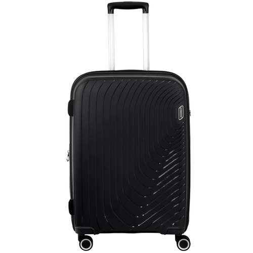 VALIJA MEDIANA CROSSOVER (91800/3) RIGIDA XOE NEGRO 4 RUEDAS 24" POLIPROPILENO