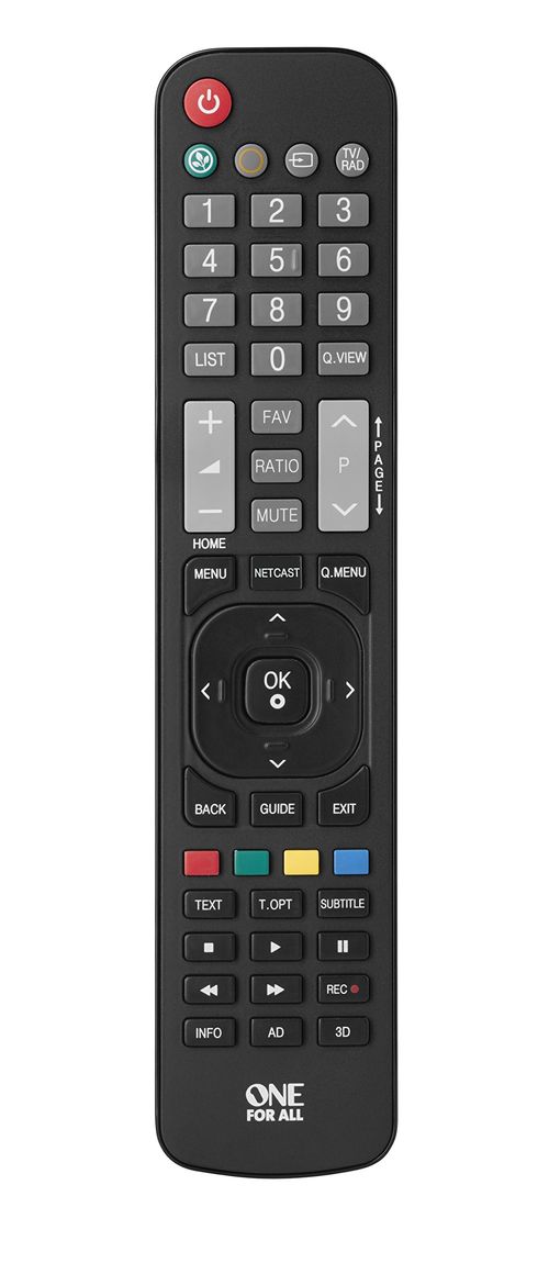CONTROL REMOTO UNIVERSAL TV ONE FOR ALL (URC1911) P/LG