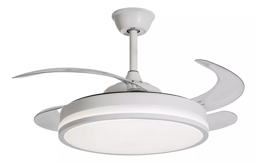 VENTILADOR P/TECHO FOCO (27034/4) BLANCO 4 ASPAS REBATIBLES