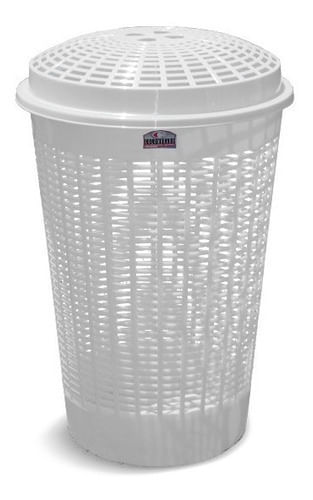 CESTO PLASTICO COLOMBRARO (915) CALADO REDONDO C/TAPA ALTO