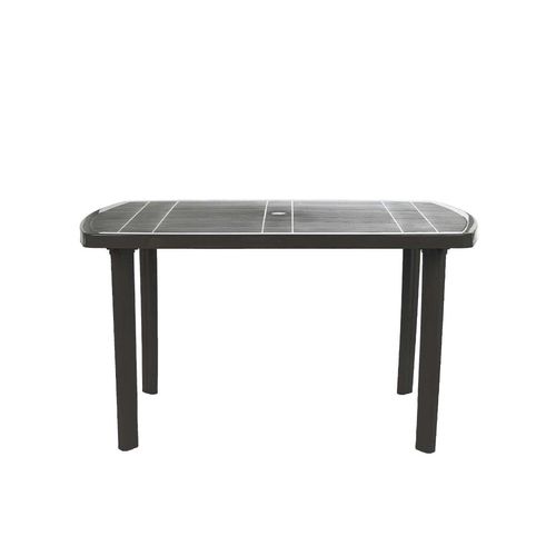 MESA PLASTICA GARDEN LIFE (F423501) MALDIVA NEGRO 1.34x0.84 Mts.