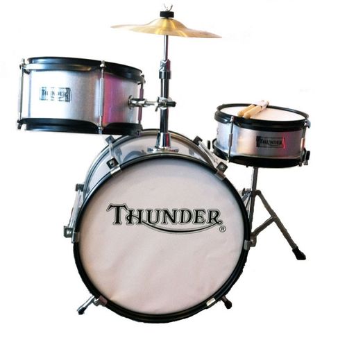 BATERIA 3 CUERPOS THUNDER (JBJ1044-SL) INFANTIL PLATEADA