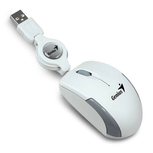 MOUSE ALAMBRICO GENIUS (31010125104) MICRO TRAVELER WHITE